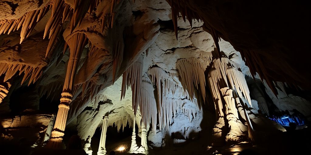 Faszinierende Tropfsteine in der Baredine Höhle.