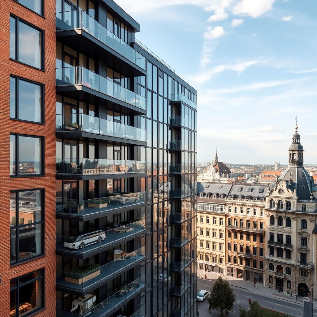 Modernes Wohngebäude im Zentrum von Leipzig mit Blick auf die Innenstadt, ideal für eine zentrale Eigentumswohnung Leipzig Modernes Wohngebäude im Zentrum von Leipzig mit Blick auf die Innenstadt, ideal für eine zentrale Eigentumswohnung Leipzig