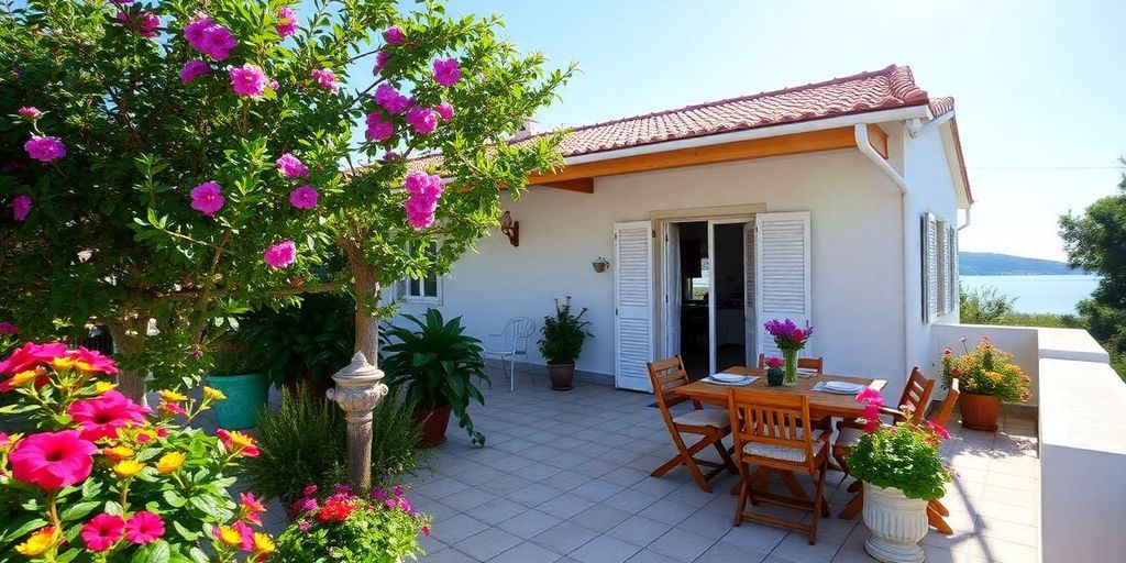 Familienfreundliche Ferienwohnung mit Terrasse und Garten.
