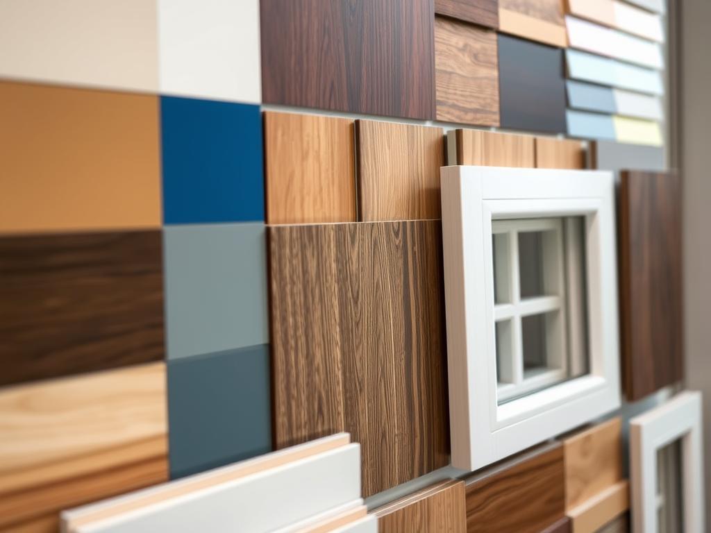 Farbmuster und Dekoroptionen für Fenster im BAUYA Showroom Kreuztal Farbmuster und Dekoroptionen für Fenster im BAUYA Showroom Kreuztal