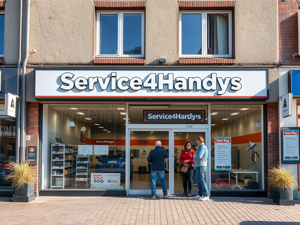 Außenansicht der Service4Handys Werkstatt in Leimen bei Heidelberg für Handy Reparatur Heidelberg