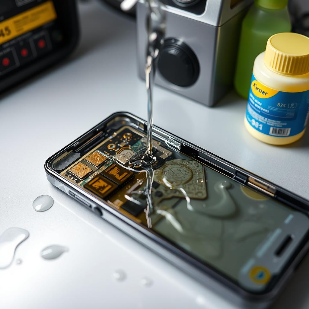 Wasserschaden-Behandlung bei einer Handy Reparatur Heidelberg