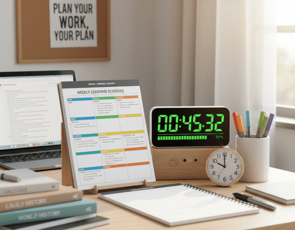 Timer und Lernplan für Schüler Timer und Lernplan für Schüler